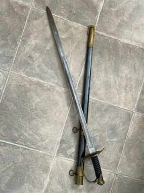 VINTAGE US Civil War Replica Sword with Sheath